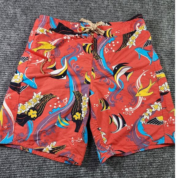 Patagonia Other - Patagonia Board Swim Trunks Drawstring Side Pocket Mens Size 30 Tropical Fish